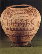 unknow artist Grerzean jar with red figures oil painting reproduction